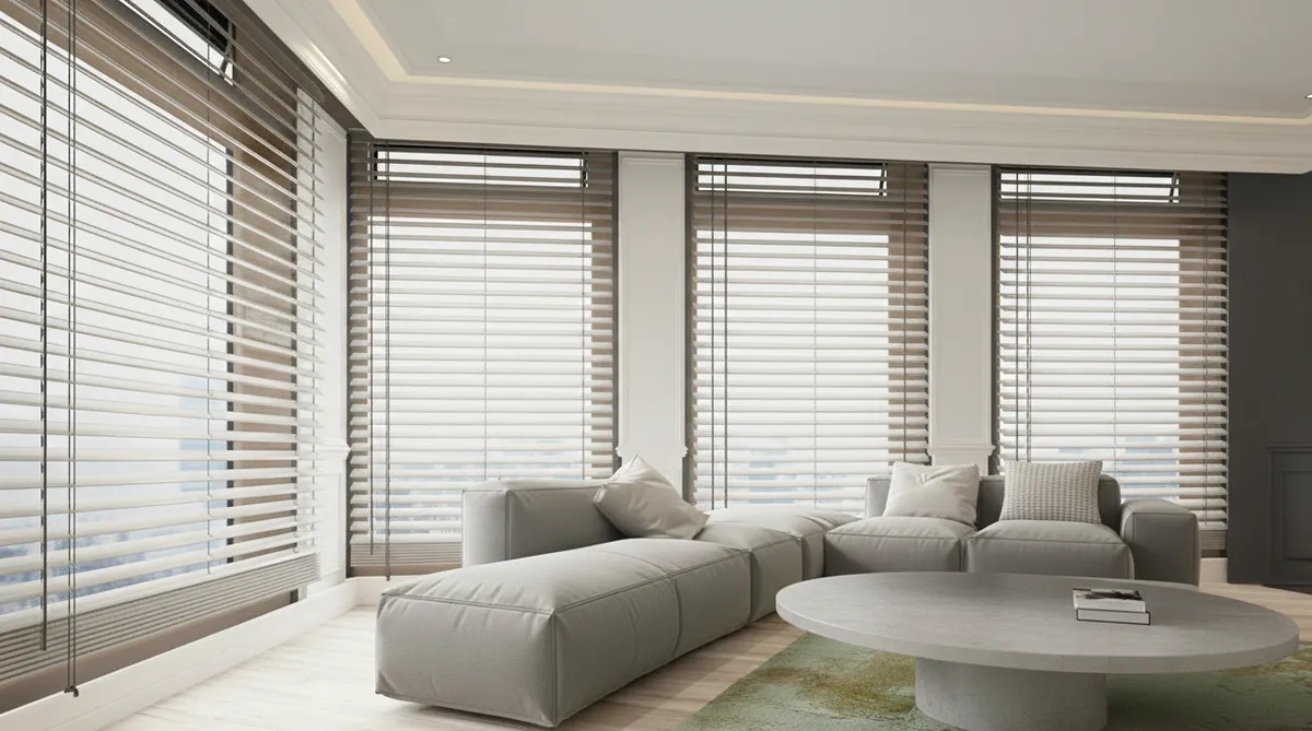 Beautiful blinds in a living room